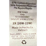 Terra & Sky  Women's Gray‎ Long Raglan Sleeves Side Ruffle Top Size 2X Photo 3