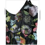 Honey Punch Sheer Mesh Floral Embroidered Bodysuit black size M Photo 3