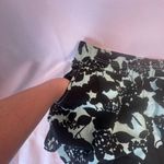 Peace & Pearls Black & Green Foliage Print Pull On Linen Cotton Shorts Sz Large Photo 3