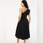 J.Crew  Womens Black One-shoulder midi dress Photo 1