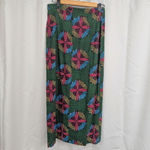 Vintage Swedish Pattern Maxi Skirt Green Size 29 Photo 3