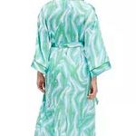 Target x DVF Long Satin Disco Zebra Green Robe Photo 7