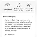 Spanx Large Faux Leather Leggings, Quilted leggings Photo 1