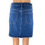 Madewell  Women's Blue Button Up Medium Wash Pencil Denim Jean Skirt Size 27 Photo 2