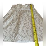 American Eagle  Jacquard Strapless Mini Dress Ivory Soft Gold Metallic Womens 14 Photo 8