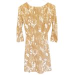 EUC J. McLaughlin Catalina Cloth aside Ruche Dress Tan White Floral Size XS Photo 7