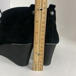 Donald J Pliner Women Sz 8 M Black Suede Nilos Ankle Wedge Booties Boots Lace Up Photo 13