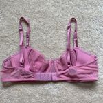 Victoria's Secret  Pink Lace Bra Balconette Women's Size 34C Shimmer Unlined Photo 4