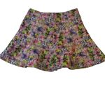 Very J Floral Print Skirt A Line Mini Skater Multicolor Spring Summer Party Photo 2