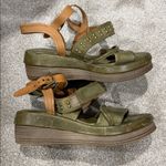 A.S.98 Shiloh Studded Wedge Sandal Size 38 Green Photo 3