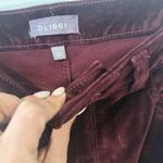 DL1961 Pants Burgundy Velvet Hight Rise Ankle Skinny Instasculpt Size 30 2421 Photo 5