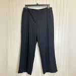 346 Brooks Brothers stretch Women's Elegant Black Wide Leg Trouser.98%wool Size 12 Photo 4