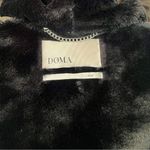 Anthropologie Doma Green Plush Lined Moto Jacket with Fur Trimmed Hood, Size XS Photo 6