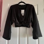 ZARA  Knotted Satin Top Photo 4