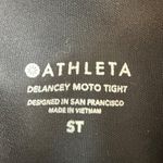 Athleta  Delancey Moto Tight Womens Small Tall Black Leggings Active Travel Pant Photo 3