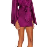 Retrofête Retrofete BEAUTIFUL purple/ wine 95% silk, 5% spandex mini dress Photo 2