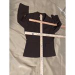 Josephine Chaus Womens Jacket Brown Lapel Collar Long Sleeve Lined 3 Button Open Photo 9