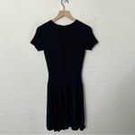 Theory NWT Pleat Tee Dress Black Prosecco Knit Fit & Flare Dress Size P / 0 - 00 Photo 8
