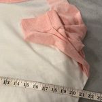 Naketano  Size XL Pink White Ringer Short Sleeve Tee Shirt Leather Logo Photo 12