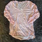 Sundry  Pink V-Neck Ruched Sleeve Top | Size 3 | NWT Photo 0
