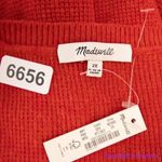 Madewell NEW Plus Asherton Waffle Henley Sweater in red, 2X Photo 14