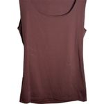 ZARA Stretchy Tank Chocolate Brown Scoop Neck Size Medium Base Layer Neutral Photo 2
