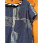 Downeast Size L Blue Plaid Shift Dress with Pockets Casual Comfy 100% cotton Photo 6