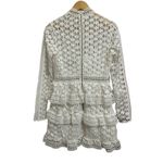 SELF PORTRAIT High‎ Neck Star Lace Paneled Dress White size 8 Photo 5