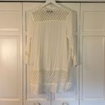 Kell Parker white crochet open coverup robe size small Photo 4