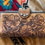 Vintage Tooled Leather Wallet Brown Photo 2