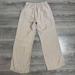Briggs New York Briggs Women Bohemian Striped Wide Leg Lounge Pants Size S Beige Casual Comfort Photo 7