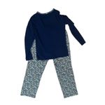 Lands' End Knit Pajama Set Long Sleeve T-Shirt and Pants Womens Xsmall Photo 4