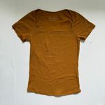 Everlane  Ribbed Square Neck Short Sleeve Rust Size X-Small NWOT Photo 1
