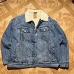 Gap  Oversized Denim Sherpa Jacket medium Photo 6