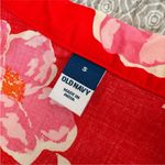Old Navy Red Pink Floral Cutout Midi Shirt Dress Size S Photo 5