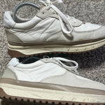 Madewell Kickoff Trainer Colorblock Leather Sneakers Beige Casual Shoes Size 9 Photo 0