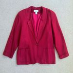 Nordstrom Vintage Red Rayon Blazer Women Size Medium Photo 1