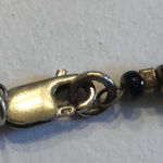 9” Ankle Bracelets Lot of 3 Black Red Yellow, Blue & Jasper Stone 925 Clasp Photo 4