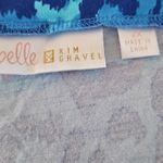 NWOT Belle by Kim Gravel Women’s 2X Blue Leopard Print Stretch Top Long Sleeve Photo 5