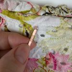 MISA Los Angeles MISA Iliana Ruffled Eyelet Mini Dress Medium Pink Floral Tiered Coquette Cottage Photo 3