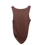 Good American  Ribbed Bodysuit Size 4 Body Contour Brown Stretch Comfy Photo 2