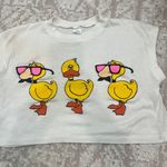 Vintage Boxy Cropped Yellow Ducks Sleeveless T Photo 6