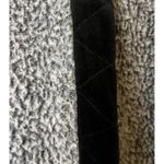 Euro Joy Jacket Womens Medium Gray Sherpa Fleece Full Zip Velvet Trim Boucle Photo 3