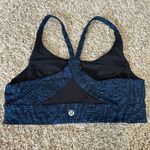Lululemon  Train Times Bra Pulse Capri Black Blue Women's 8 Workout Yoga Stretch‎ Photo 2