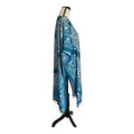 Blue Anja Paisley Print Tassel Cover up One Size Size undefined Photo 4