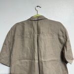 Gold Hawk Light Taupe Linen Short Sleeve Shirt Sz S NWT Tan Photo 6