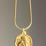 Habitat Handmade gold tone stainless steel Angel cherub goth cute chic necklace👼💗 Photo 2