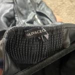 Olivaceous Leather Mini Dress Photo 2