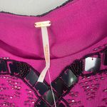 Free People  SPEAK EASY Size 4 Pink Sequins Beads Mini NEW FLAWED Photo 3