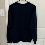 Gildan Fall Themed Screen Print Crewneck Sweatshirt in Navy Photo 3